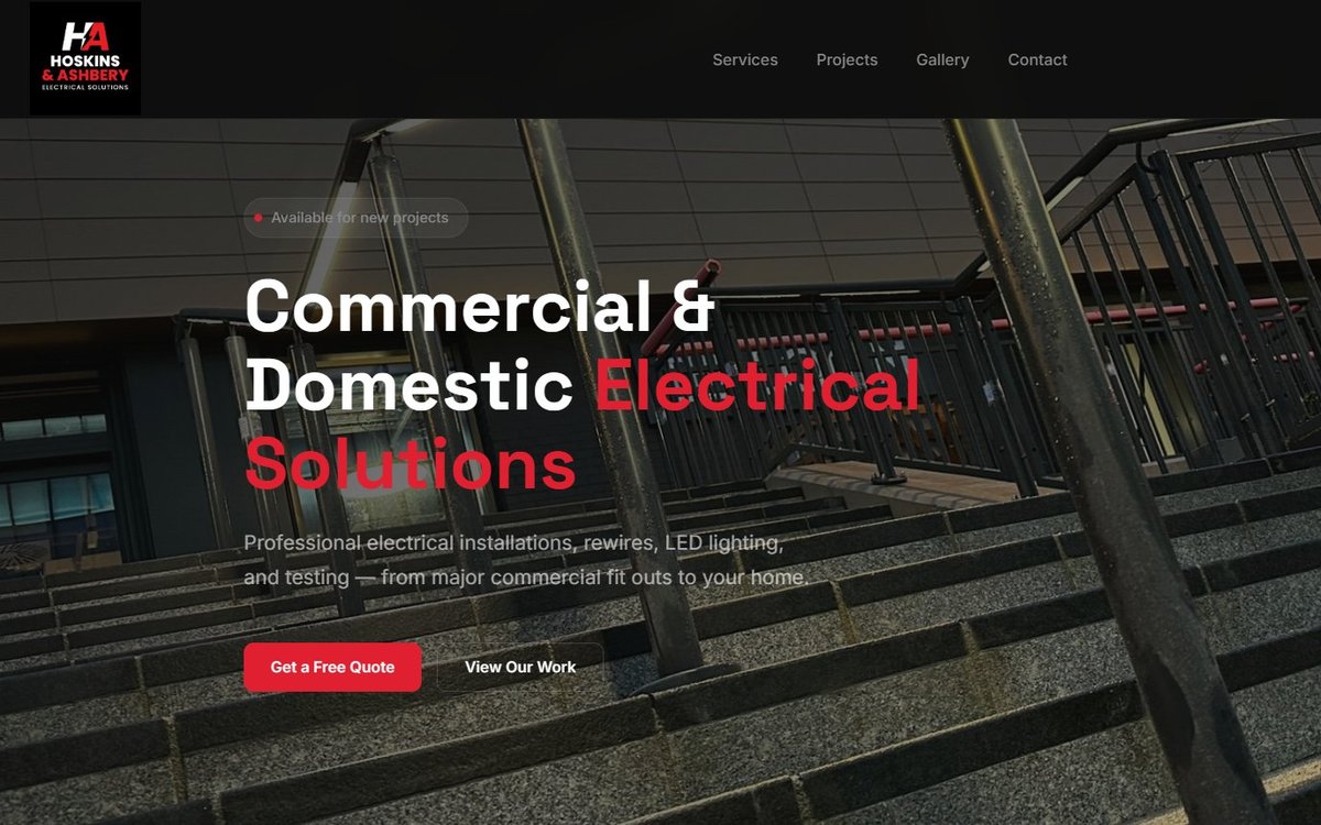 Handa Electrical Solutions website
